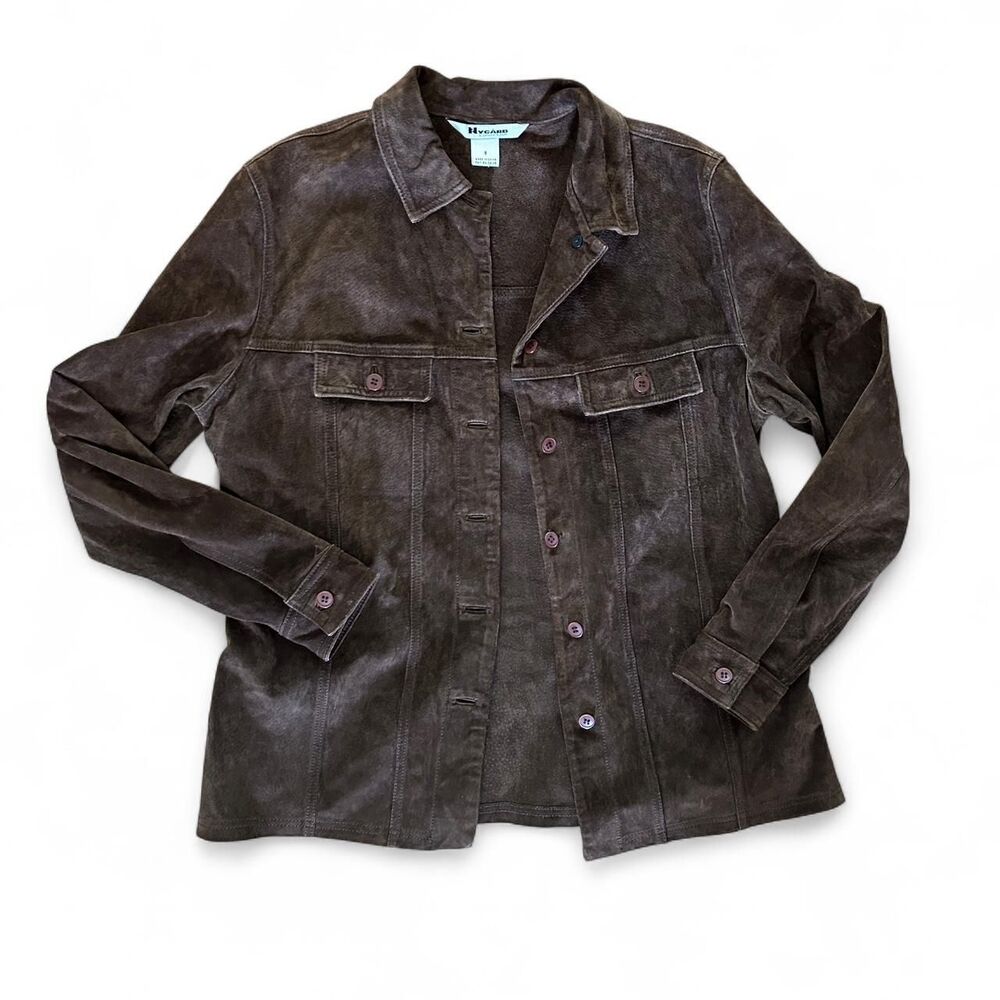 Vintage Nygard Chocolate 100% Genuine Leather Suede Jacket - Size 8